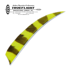 Trueflight Feathers - 4" Shield RW barred green